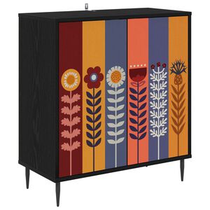 vidaXL Bufet ESSEN Czarny dąb 69 x 33 x 76 cm Drewno inżynieryjne