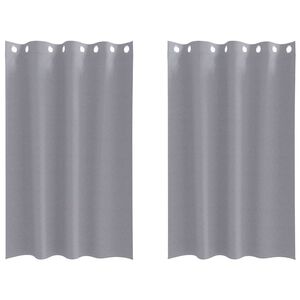 vidaXL Firany blackout z k&oacute;łkami 2 szt. jasnoszary 175 x 140 cm