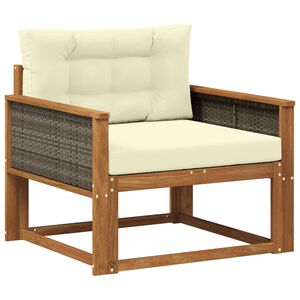 vidaXL Środkowa sofa ogrodowa Lite Drewno Akacji naturalny