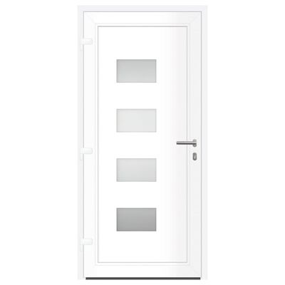 vidaXL Drzwi wejściowe, antracytowe, 100x210 cm, aluminium i PVC