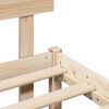 vidaXL Ramka ł&oacute;żka Brązowy 140 x 190 cm Lite drewno sosnowe