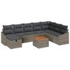 vidaXL Zestaw Sof na Ogr&oacute;d z poduszką 9 pcs Szary Polirattan