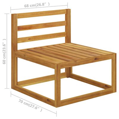 vidaXL 5-cz. zestaw wypoczynkowy do ogrodu, poduszki, drewno akacjowe