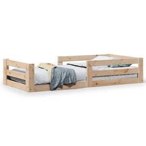 vidaXL Rama ł&oacute;żka bez materaca, 75x190 cm, lite drewno sosnowe