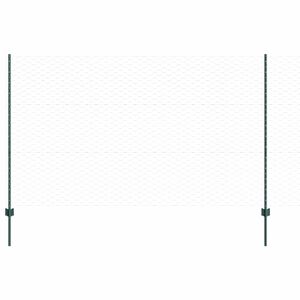 vidaXL Sześciokątne ogrodzenie z słupkiem 10 x 1,4 m Stal pokryta PVC