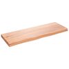 vidaXL Blat do łazienki, jasnobrązowy, 80x30x(2-4) cm, lite drewno