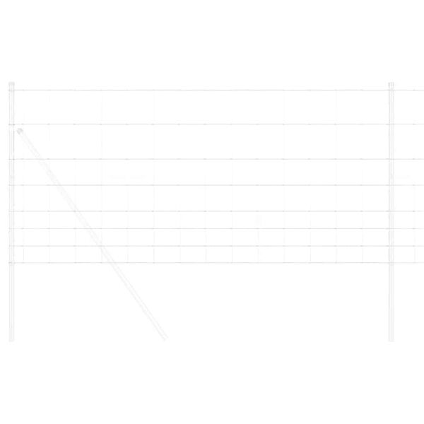 vidaXL Ogrodzenie pastwiskowe Srebrny 50 x 1 m Stal galwanizowana