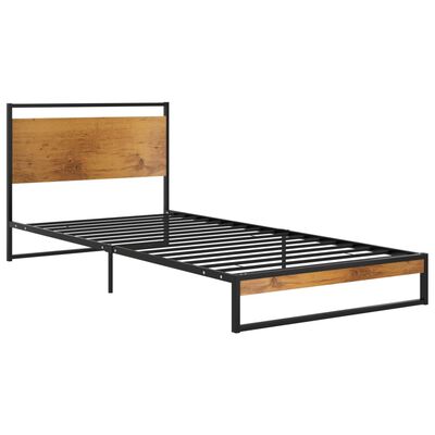 vidaXL Rama łóżka, metalowa, 100 x 200 cm