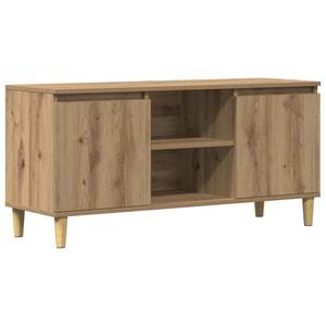 vidaXL Szafka TV, dąb artisan, 102x35x50 cm, materiał drewnopochodny