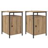 vidaXL Szafka Nocna 2 pcs Dąb rzemieślniczy 40 x 42 x 60 cm