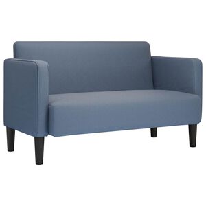 vidaXL Sofa dwuosobowa niebieska 109 cm tkanina sztruksowa