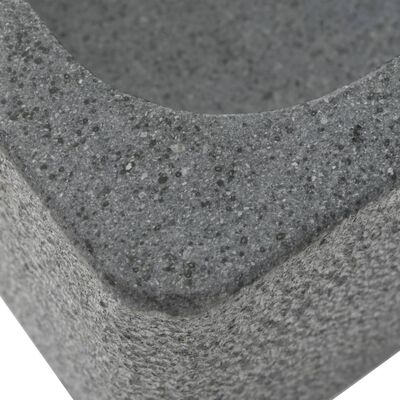 vidaXL Umywalka, 45 x 30 x 15 cm, kamień rzeczny, czarna