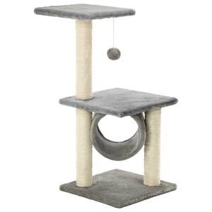 vidaXL Drapak dla kota z sizalowymi słupkami, 65 cm, szary