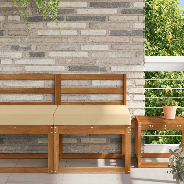 vidaXL Poduszka do sofy na zewnątrz Beżowy 60 x 60 x 8 cm Poliester