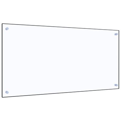 vidaXL Panel ochronny do kuchni, przezroczysty, 100x50 cm, szkło