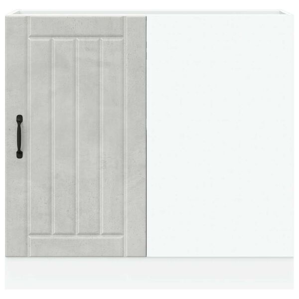 vidaXL Szafka kuchenna dolna "Lucca" w kolorze białym, połyskującym, drewno konstrukcyjne