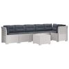 vidaXL Sofa Ogrodowa 6-osobowa z Poduszkami w Wyglądzie Rattanu PP