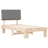 vidaXL Ramka ł&oacute;żka z tapicerowanym wezgłowiem Jasnoszary 80 x 200 cm