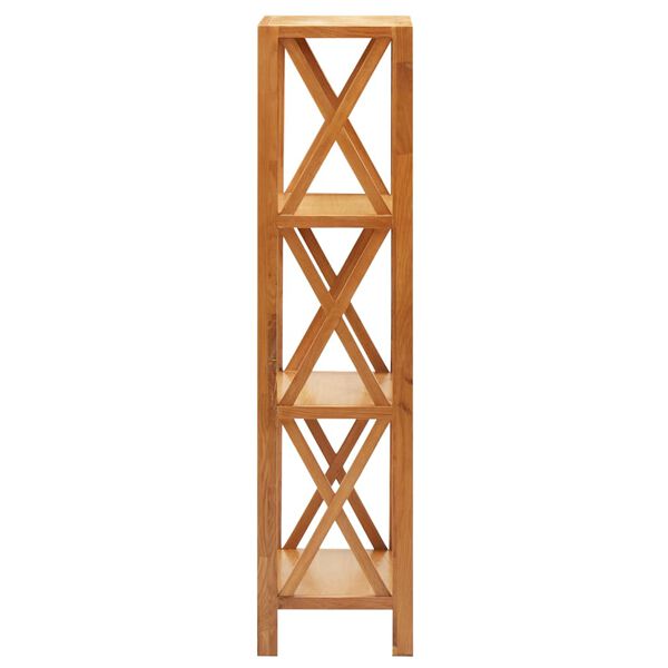 vidaXL Regał z 4 półkami, 40x30x125 cm, lite drewno dębowe