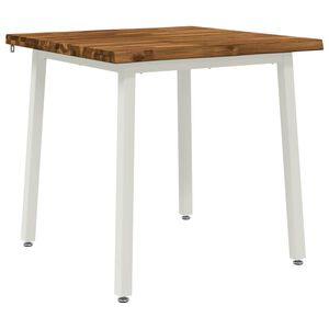 vidaXL 60 x 55 x 75 cm Lite Drewno Akacji Naturalne i białe