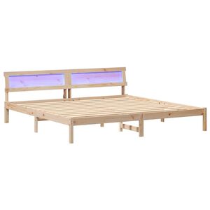 vidaXL Ramka ł&oacute;żka Brązowy 180 x 200 cm Lite drewno sosnowe