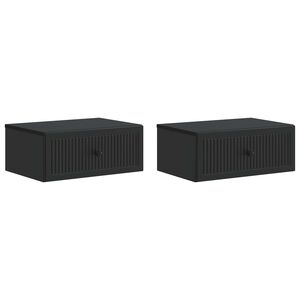 vidaXL Szafka Nocna 2 szt. Czarny 49 x 34,5 x 20 cm