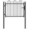 vidaXL Brama ogrodzeniowa DRONTEN 100 x 75 cm Metal Czarny Zamykane
