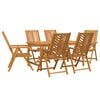 vidaXL Zestaw do jadalni w ogrodzie 7 szt. Brązowy Lite Drewno Akacji