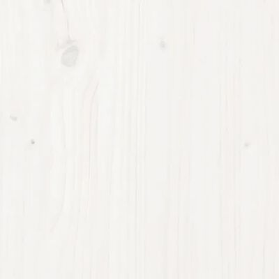 vidaXL Donica, biała, 112x25x66 cm, lite drewno sosnowe