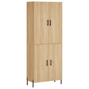 vidaXL Witrynka, dąb sonoma, 69,5x34x180 cm, materiał drewnopochodny