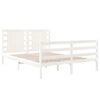 vidaXL Rama ł&oacute;żka bez materaca, biała, 120x190 cm, lite drewno sosnowe