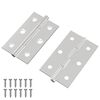 vidaXL Zawias Gładki 2 pcs Srebrny 58 x 35 x 1 mm Stal