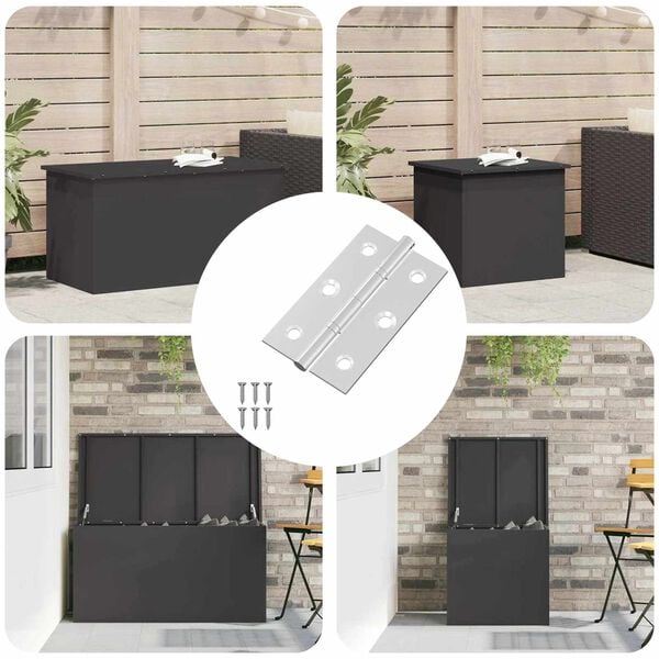 vidaXL Zawias Gładki 899 pcs Srebrny 58 x 35 x 1 mm Stal