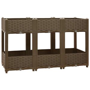 vidaXL Donica do podniesionej rabaty, 120x40x71 cm, polipropylen