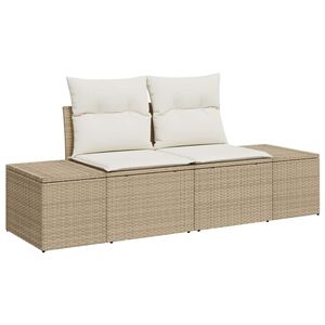 vidaXL Sofa Ogrodowa Beżowy 123 x 62 x 69cm polirattan