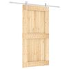 vidaXL Drzwi przesuwne Naturalne i białe 100 x 210 cm