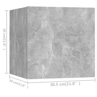 vidaXL 5-cz. zestaw szafek telewizyjnych, szarość betonu, płyta