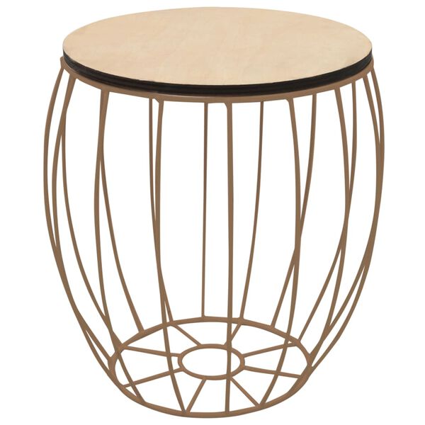 vidaXL Zestaw 3 stolik&oacute;w kawowych ze sklejki topolowej i żelaza