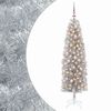 vidaXL Sztuczna wąska choinka z bombkami 180 cm 300 LED Ciepła biel