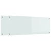 vidaXL Panel kuchenny 2 szt. Biały 110 x 40 cm szkło hartowane