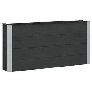 vidaXL Podniesiona rabata ogrodowa Czarny 150 x 30 x 72 cm