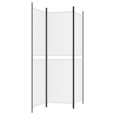 vidaXL Parawan 3-panelowy, biały, 150 x 180 cm, tkanina