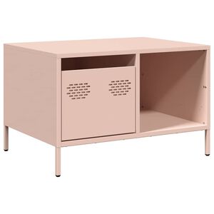 vidaXL Szafka RTV, r&oacute;żowa, 68,5x50x43,5 cm, stal walcowana na zimno