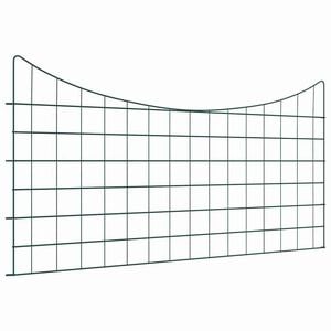 vidaXL Zestaw Ogrodzenia Stawu 5 szt. 100 x 50 cm Stal Zielony