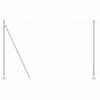 vidaXL Ogrodzenie z słupkiem Srebrny 1,5 x 10 m Stal