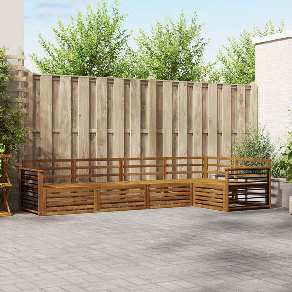 vidaXL Zestaw sof na zewnątrz 5 pcs Naturalny Lite Drewno Akacji