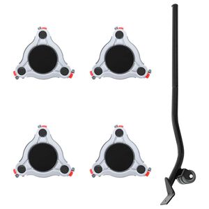 vidaXL Rolki meblowe 4 szt. z podnośnikiem 14,5x13,5x4 cm Stal 400 kg