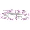 vidaXL Ramka ł&oacute;żka Stare drewno 160 x 200 cm Materiał drewnopochodny