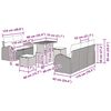 vidaXL Zestaw Sof na Ogr&oacute;d z poduszką 8 pcs Szary polirattan