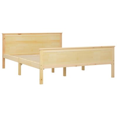 vidaXL Rama łóżka, lite drewno sosnowe, 140x200 cm